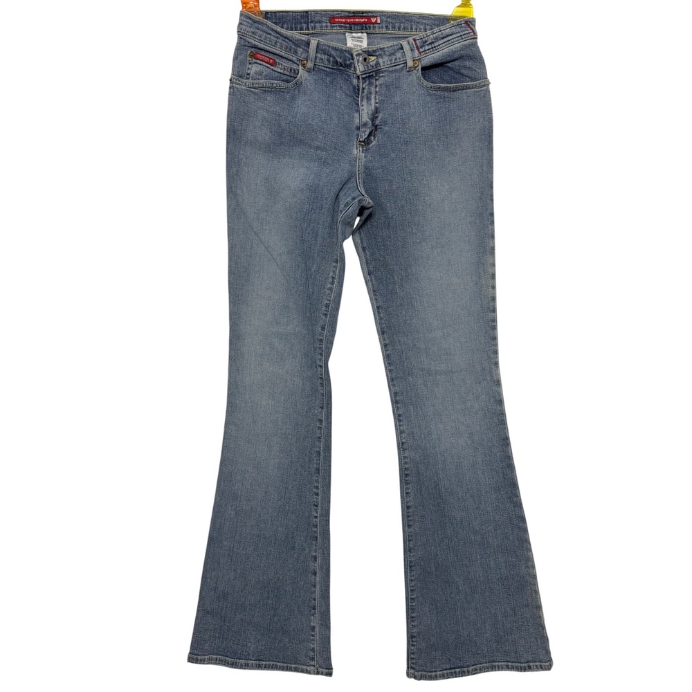 Vintage Y2K‎ Guess Jeans Women 29 Blue Stretch Denim Flare Leg Mid Rise